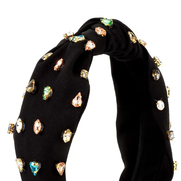 NEW! EXCLUSIVE ZARA BLACK PADDED RHINESTONES HEADBAND - Picture 2 of 7